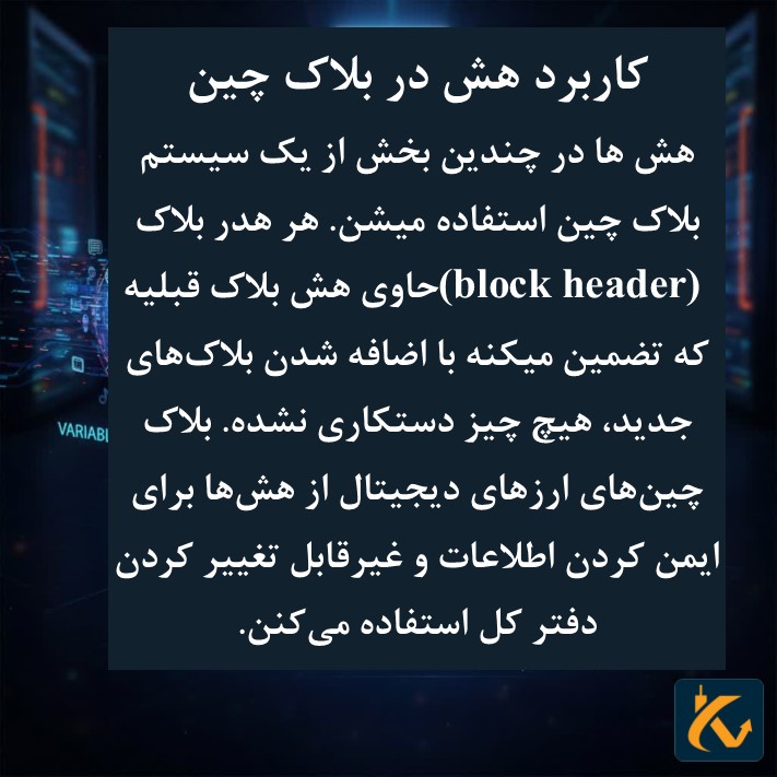 کاربرد هش در بلاک چین