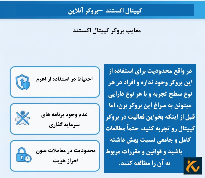 معایب بروکر Capital.com