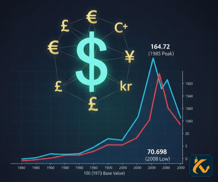 نمودار شاخص دلار آمریکا